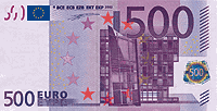 Front of 500 Euro Notes